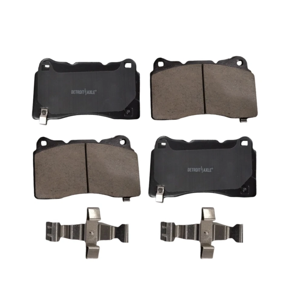 Pair Front Brake Pads w/ Hardware Assembly for Cadillac CT6 Chevrolet Corvette - Image 3 of 4