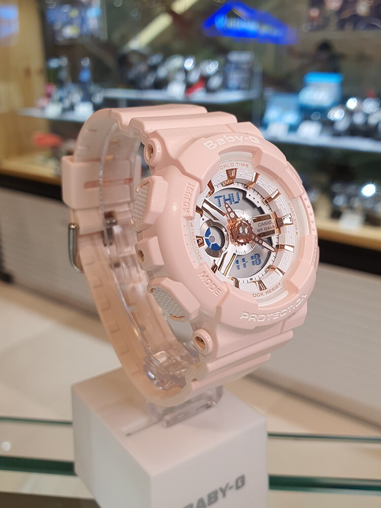 Casio Baby-g Ba-110rg-4a Analog Digital Ladies Pastel Pink  display picture 3