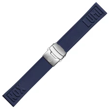 Replacement Strap Interchangeable Strap Luminox 24mm Rubber Blue XS - XL Length