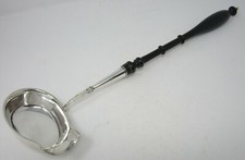 18" Punch Ladle Silver Alloy (Coin or 830) Early 1800's Wood Handle