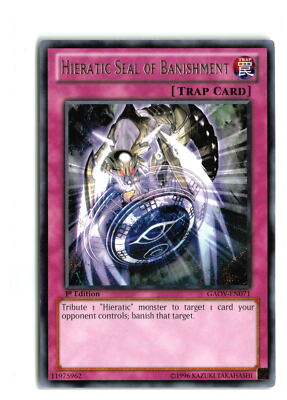 HIERATIC SEAL OF BANISHMENT GAOV-EN071 1st EDITION RARE YUGIOH TCG NM-LP | eBay HIERATIC SEAL OF BANISHMENT GAOV-EN071 1st EDITION RARE YUGIOH TCG NM-LP | eBay