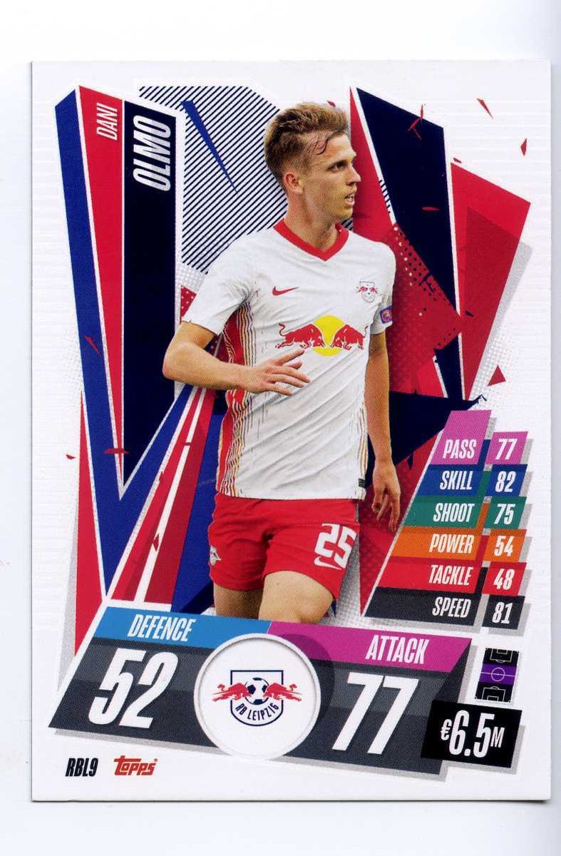 Jh4093) TOPPS,MATCH ATTAX,RB LEIPZIG,DANI OLMO,2020/21,RBL9