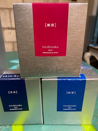 5 Bottles Iroshizuku Fountain Pen Ink - 50 milliliter Kon Peki Yama Budo & More - Picture 7 of 10