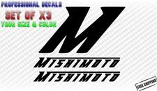 Mishimoto (x3) Pair Decal Sticker Graphics Logo JDM Racing Radiator Intercooler
