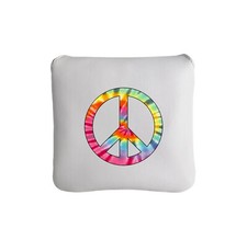 Tie Dye Peace Symbol Sunfish Leather mallet putter golf headcover