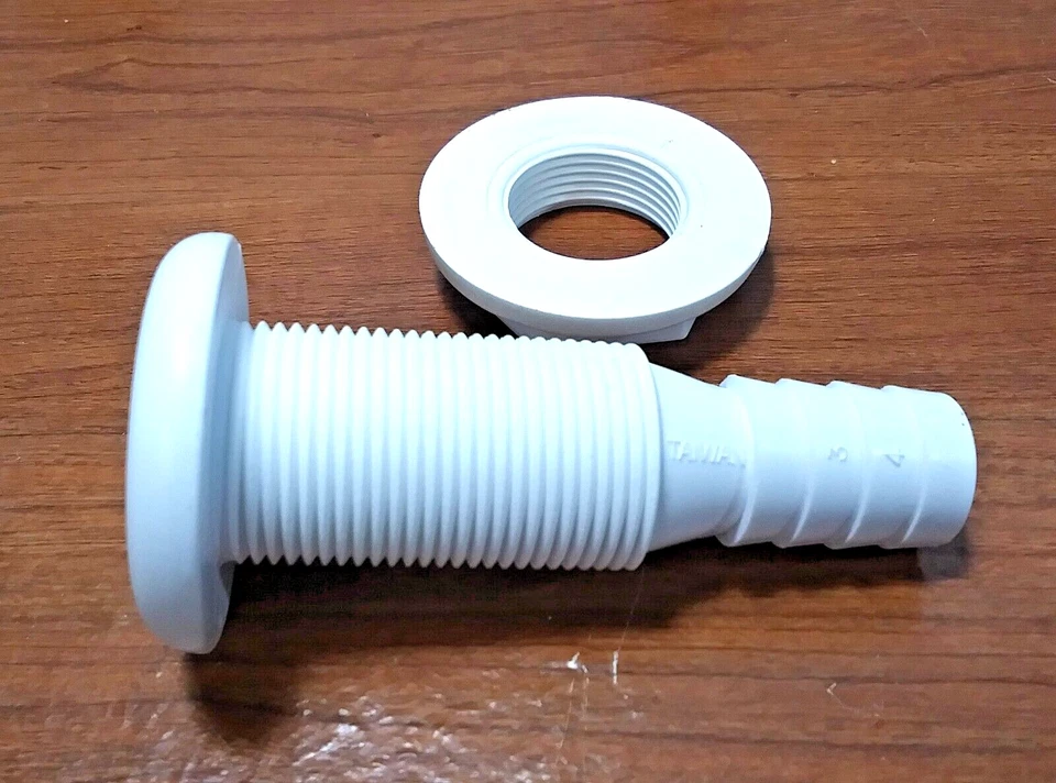 Montaje de casco pasante de nailon de grado marino de alta resistencia BBT para manguera de 3/4" Foto 3 de 4