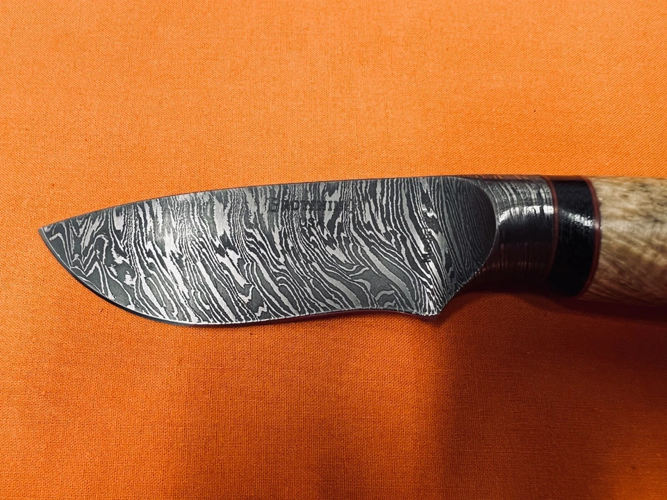 Cuchillo Browning Storm Front Big Belly Skinner Madera Fijo Damasco Hoja Acero 218 Foto 3 de 4