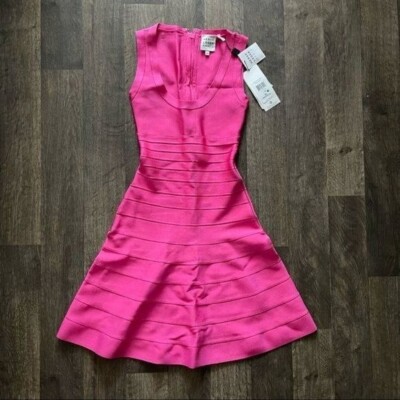 Herv Leger Pink Fit and Flare Hot Pink Bandage Cocktail Dress Size XXS NWT | eBay Herv Leger Pink Fit and Flare Hot Pink Bandage Cocktail Dress Size XXS NWT | eBay