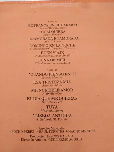 Gloria Lasso Gloria Lasso 1979 Ariola Edicion España - LP Vinilo 12" VG/VG - Bild 3 von 4