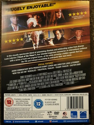 NOW YOU SEE ME DVD INCLUDES SLIPCASE JESSE EISENBERG