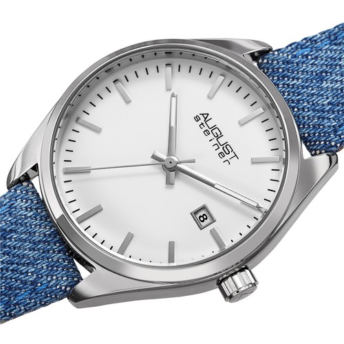 Reloj para mujer August Steiner AS8266 cuarzo fecha denim sobre correa de cuero - Imagen 11 de 13