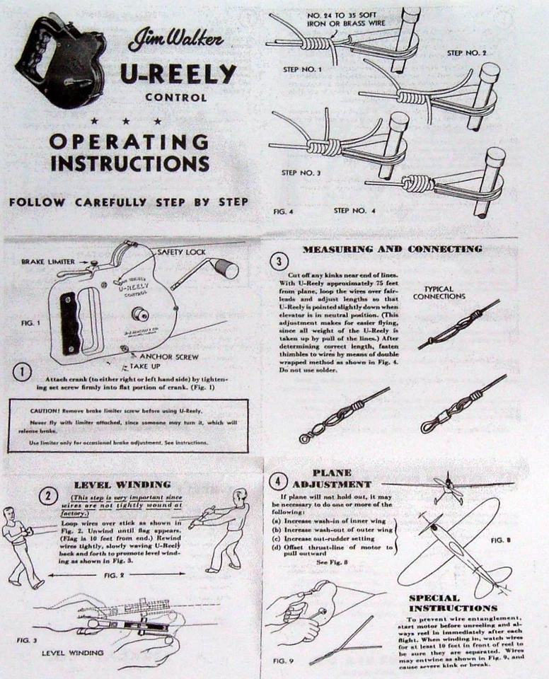 Hojas de instrucciones U-REELY 2 juegos diferentes para manijas Jim Walker Old Time UC  Foto 2 de 4