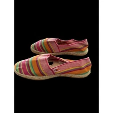 COLORFUL STRIPED CANVAS LOAFERS NEW WITHOUT TAGS
