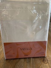 Sabana Home Dora Luxury Flat Sheet - Queen/ Full - White/ Cream