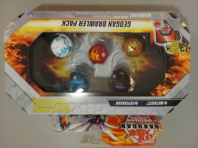 Bakugan GEOGAN Brawler 5 Pack MUTASECT VIPERAGON DRAGONOID FERASCAL PINCITAUR