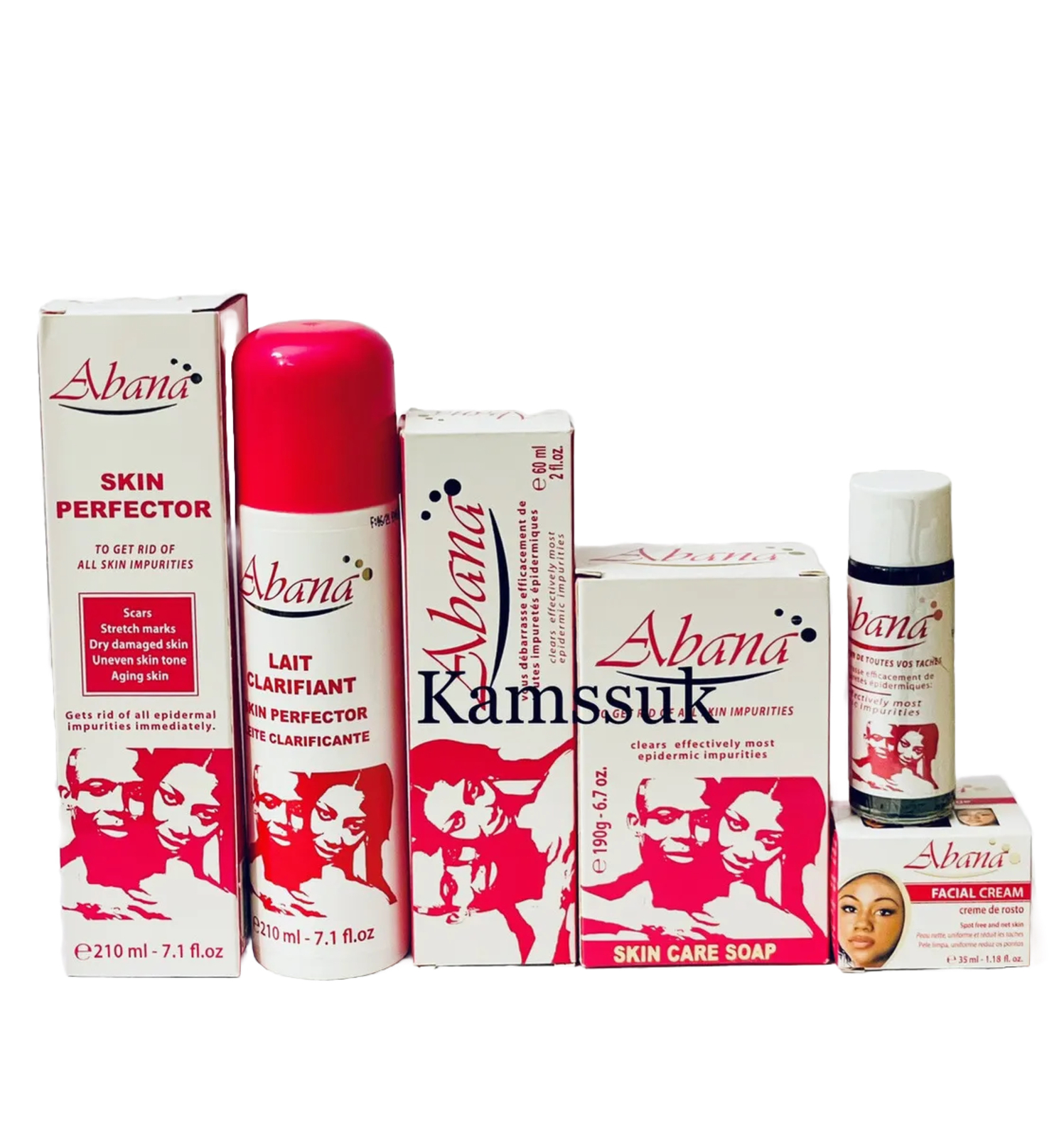 Abana Body Lotion 210ml+soap+tube Cream+serum 30ml+face Cream 35ml 5in1