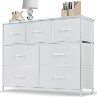Dresser for Bedroom, 7 Storage Drawers, Anti-Tip Wide Fabric Closet Chests Organ