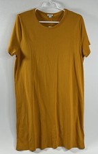 NWT J Crew Mustard Yellow T Shirt Dress Casual Teacher Beach Festival L NEW