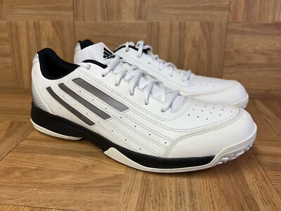 RARE🔥 Adidas Sonic Attack Tennis Shoes B34596 White Leather Sneaker Sz 11 