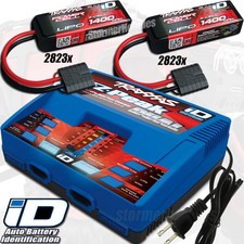 Traxxas EZ-Peak Plus Dual Charger w/ 2x iD 3S 11.1V 1400mAh Lipo 1/16 Summit VXL
