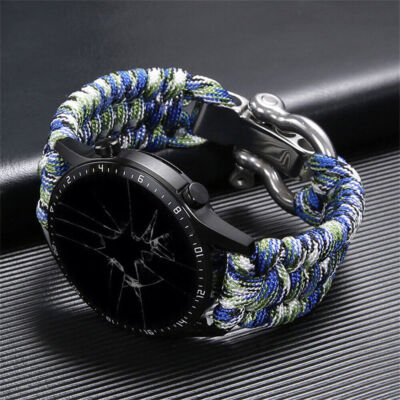 Nylon Braided Band Strap For Samsung Galaxy Watch 6 5 4 40/44mm 6Classic 43/47mm