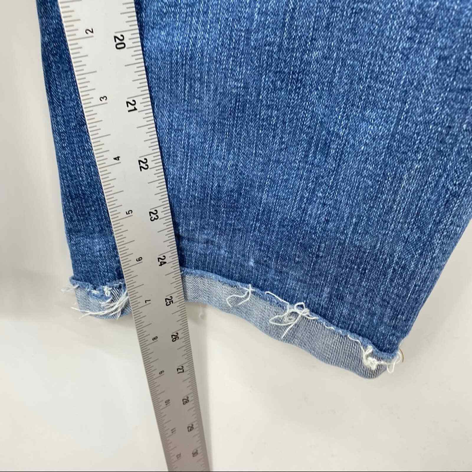 Torrid Patchwork Distressed Boyfriend Raw Hem Jea… - image 9