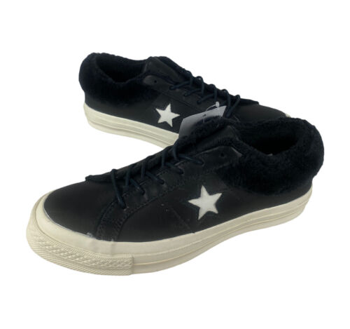 Treatment Overwhelming Alaska NEW Converse One Star Ox Black Egret White Fuzzy Womens Shoes Sneakers Size  9 | eBay