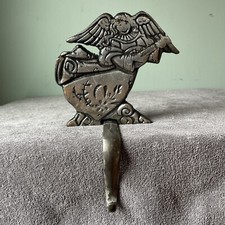 Vintage Grandeur Noel Heavy Cast Iron, Angel Christmas Stocking Holder