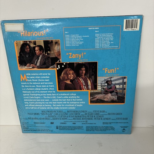 SON IN LAW 12" LASERDISC - PAULY SHORE LETTERBOX - Imagen 2 de 6