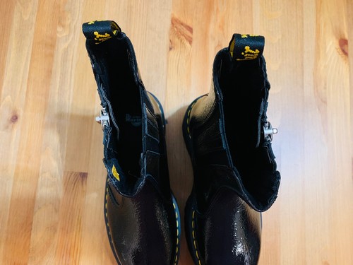 Dr. Martens 2976 Max patent leather platform zip up boots black NWOB size 7 - Picture 3 of 8