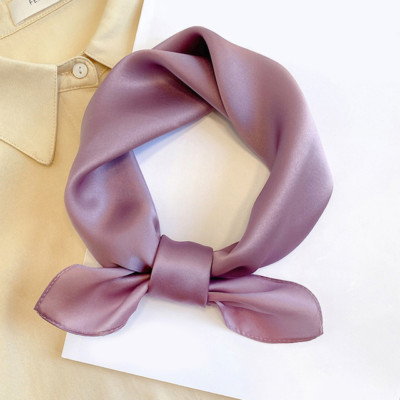 Women's Pure Silk Neckerchief 100% Mulberry Silk Summer Square Scarf 53x53cm