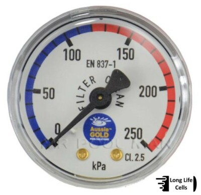 #ad #ad Pressure gauge pool filter stainless steel rear middle mount CBM aussie gold AU $44.00