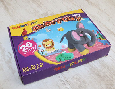 SUNCLAY 26 Colors Air Dry Clay Moulding Craft Clay Set for Kids