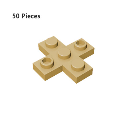 ZITIANYOUBUILD 15397 Plate 3X3 Cross Tan Bricks 50 PCS Bricks 100% Compatible