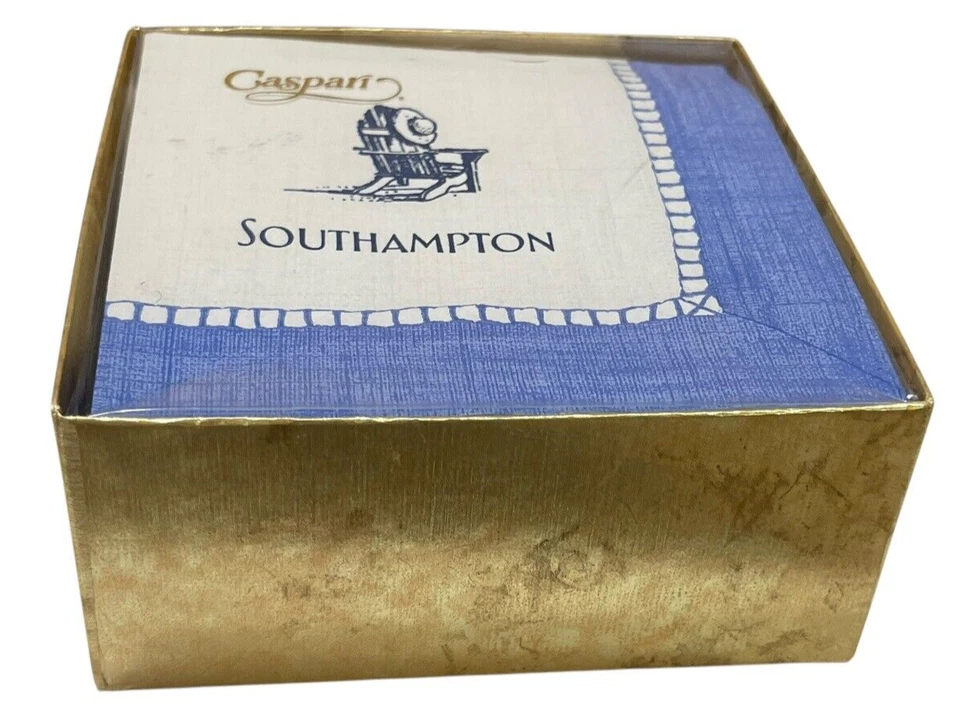 Бумажные коктейльные салфетки Caspari SOUTHAMPTON (NY) - 35 в коробке стул шляпа Adirondack - Изображение 3 из 4