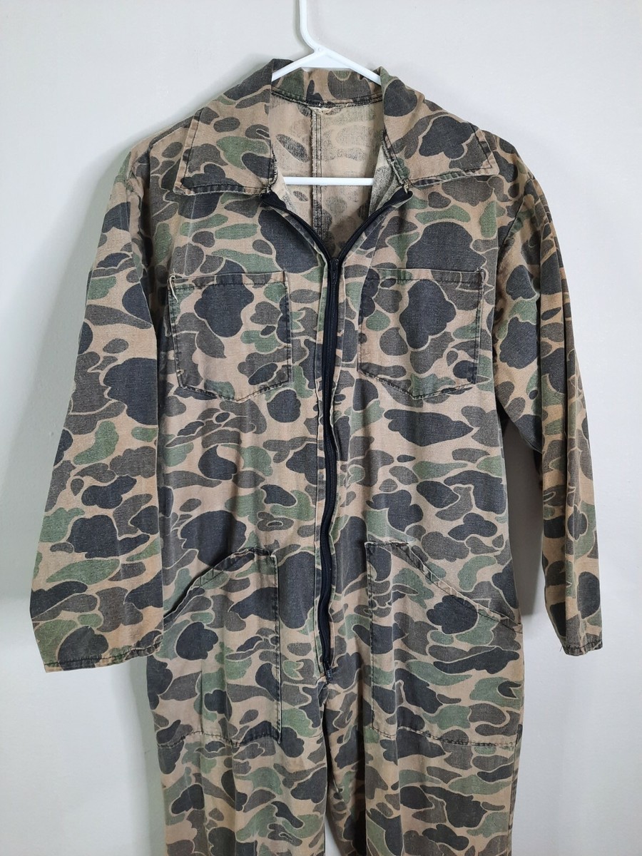 VINTAGE Men's Frog Camo Large Hunting Coveralls Camouflage | eBay
