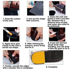 2.2mm Thick Shoe Rubber Sole Sheet Non Slip Soling Repair for Bottom of Shoes