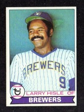 1979 Topps #180 Larry Hisle Milwaukee Brewers Baseball Card NM