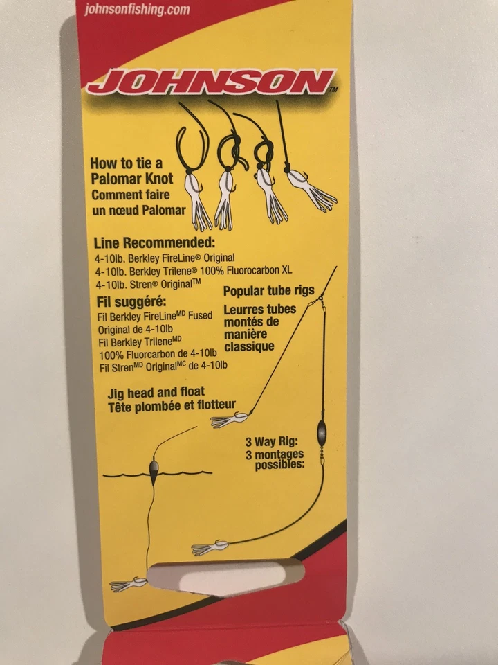 Fishing Crappie Buster Shad Tubes 8Pc 2" Red YW Sparkle Baits Lot of 3 Johnson - Image 2 of 4