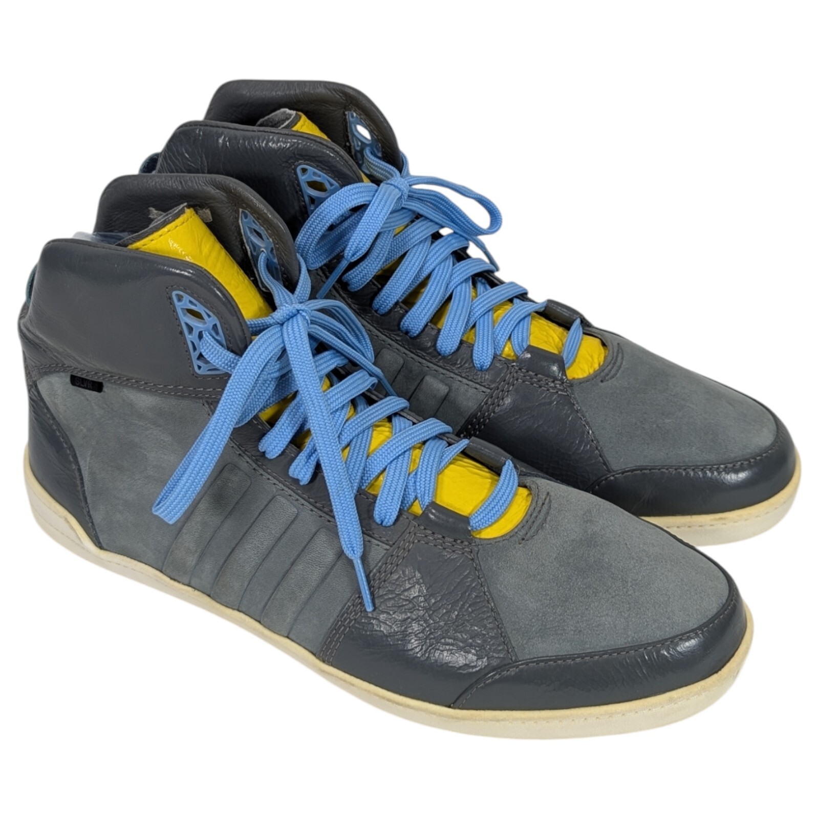 SAOLA Taglia 11 5 Adidas SLVR Hoops Mid nero suola bianca (2010)