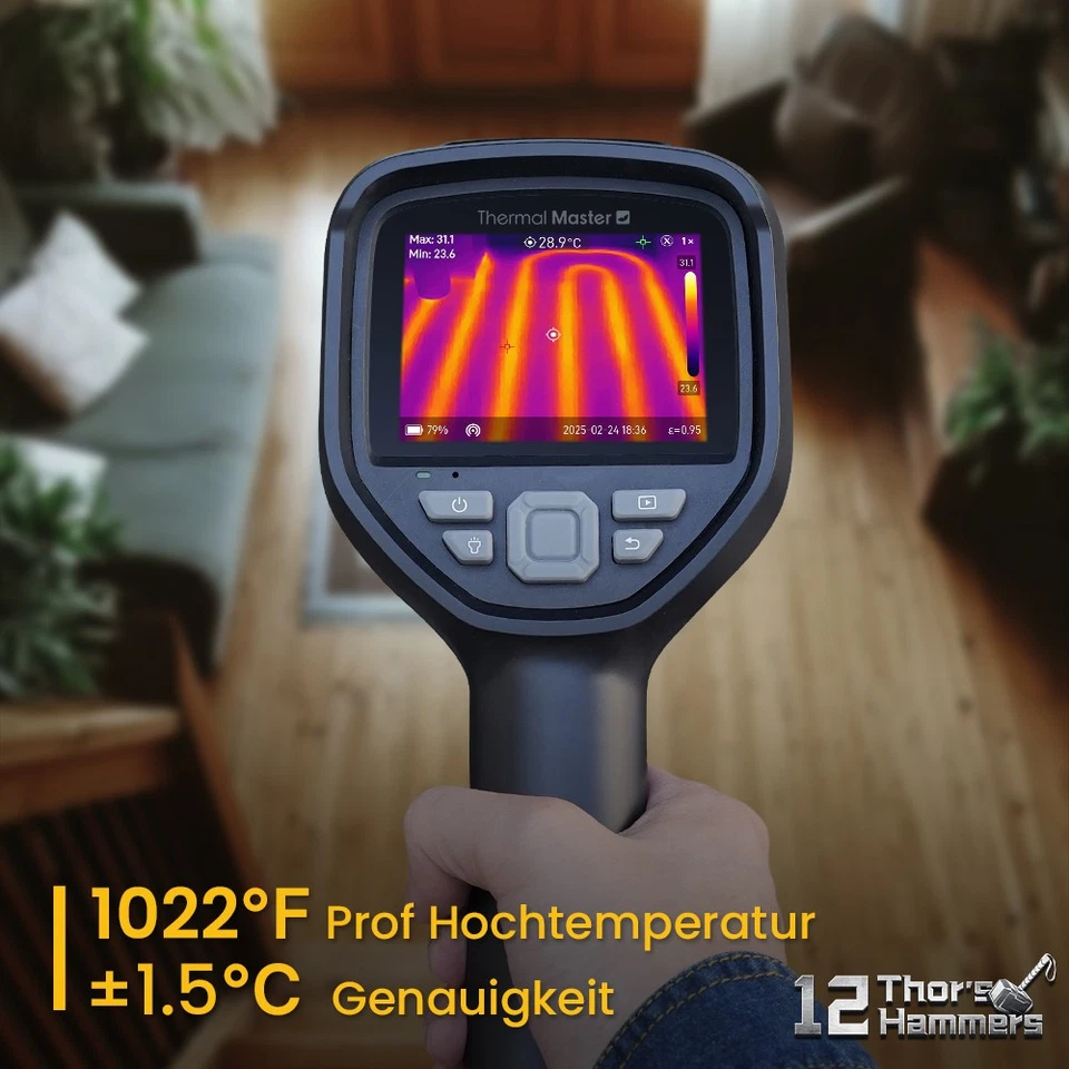 Wärmebildkamera Thor002 Laser LED Support 512*384 Resolution 550 °C3.5" Screen - Bild 4 von 4