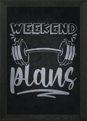 Weekend Plans Gym Humor Gerahmtes Wandbild Poster Leinwanddruck Bild