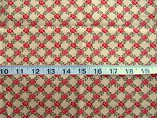 1/2 yd Cotton Fabric"La Rose Rouge" by French General for MODA Diagonal Roses