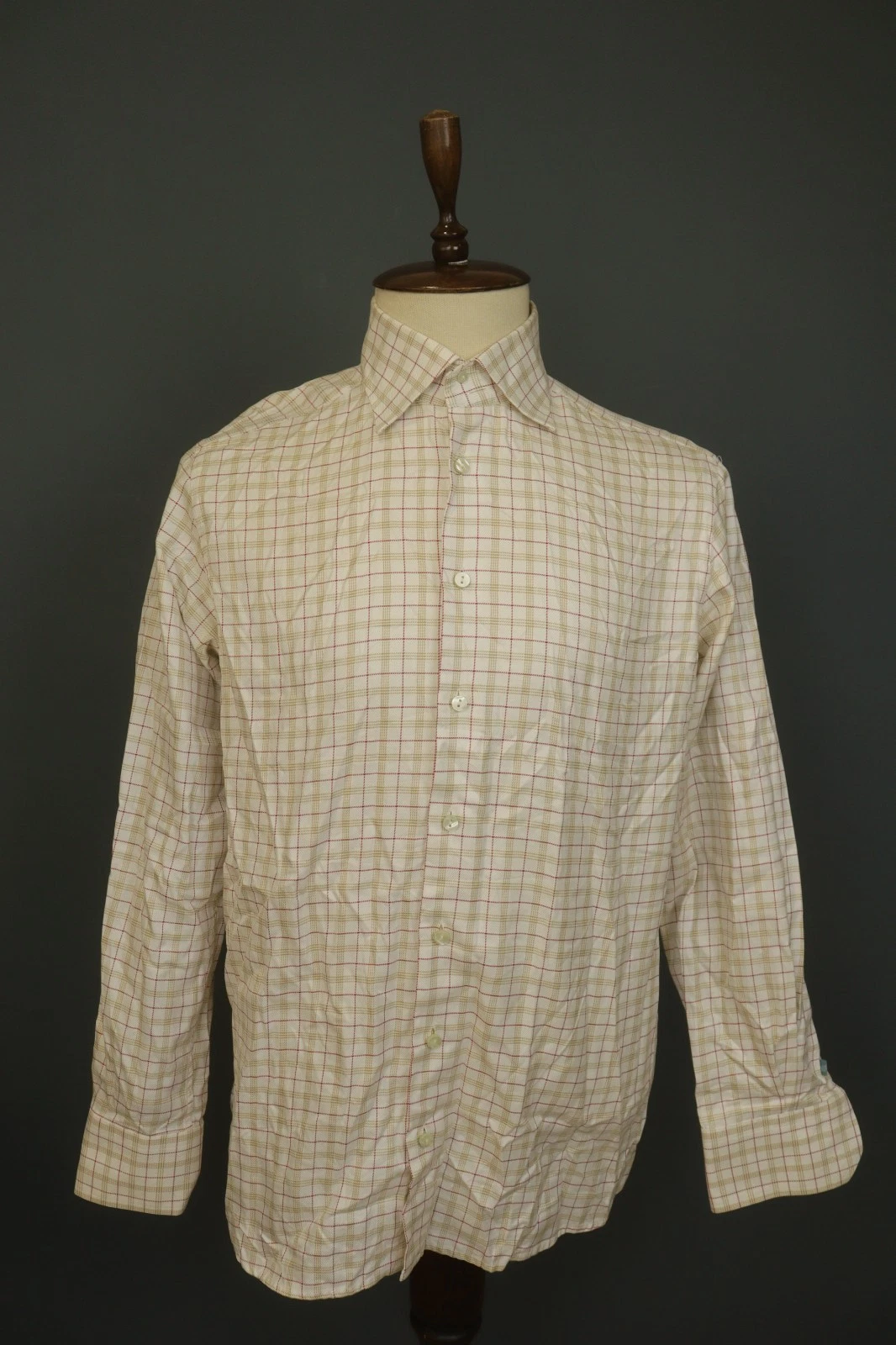 Eton Multicolor Check Long Sleeve Collared Formal Oxford Button-Up Shirt