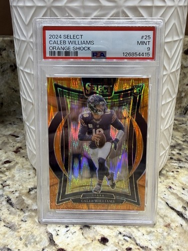 2024 Panini Select Caleb Williams /499 PSA 9 Concourse Orange Shock RC