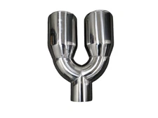 4" Inlet - Dual 6" Oultets - Diesel Exhaust Tip - Polished Stainless Steel
