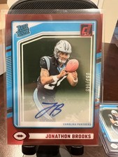 2024 Panini Clearly Donruss Rated Rookie Jonathon Brooks Auto #/149 Panthers