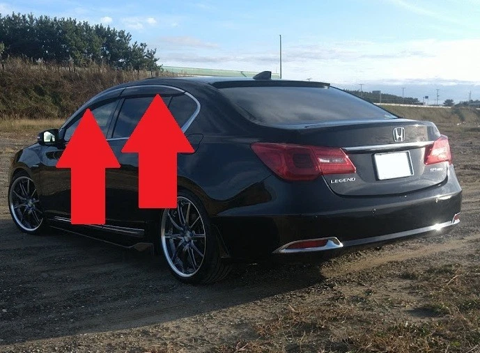 OEM Honda Acura Legend KC2 RLX Protector de Lluvia Puerta Visera Derecha Derecha Derecha Derecha Juego Genuino JDM Nuevo Foto 3 de 3