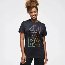 Zumba Block Unisex Tee - Bold Black ~ XS/S  M/L  XL/XXL ~ New! Free Ship!