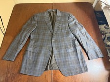 2025 CANALI Brown Plaid Sport Coat Suit Blazer 46L Wool Italy